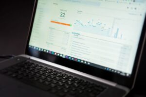 Business owner reviewing analytics because the website is not generating leads