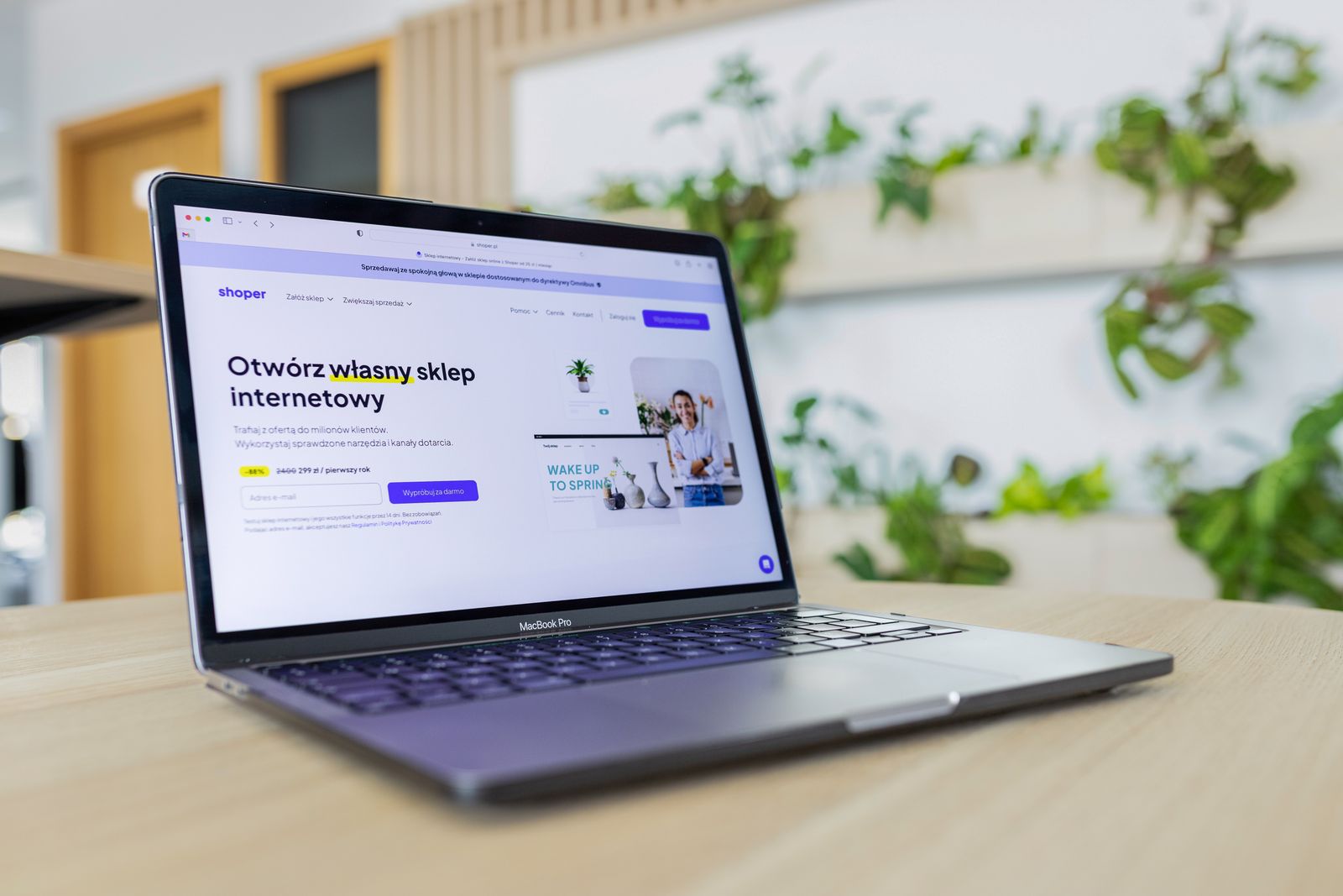 Owner building an email list for small business growth on a laptop
