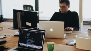 A small-business website connecting an enquiry to a CRM, calendar and follow-up workflow