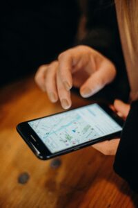 Customer finding a local business through a Google Business Profile map listing